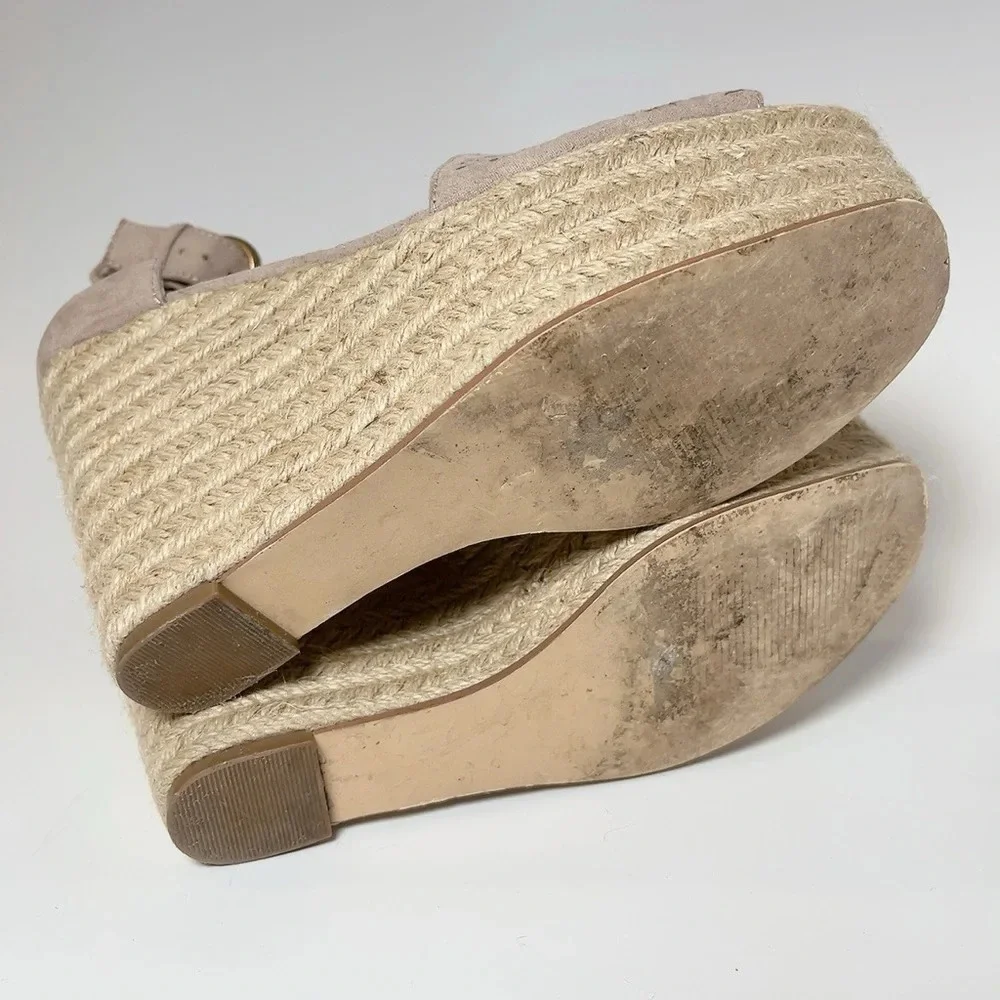 Nordstrom 14th Union Theryn Asymm Blush Pink Espadrille Wedge Sandal